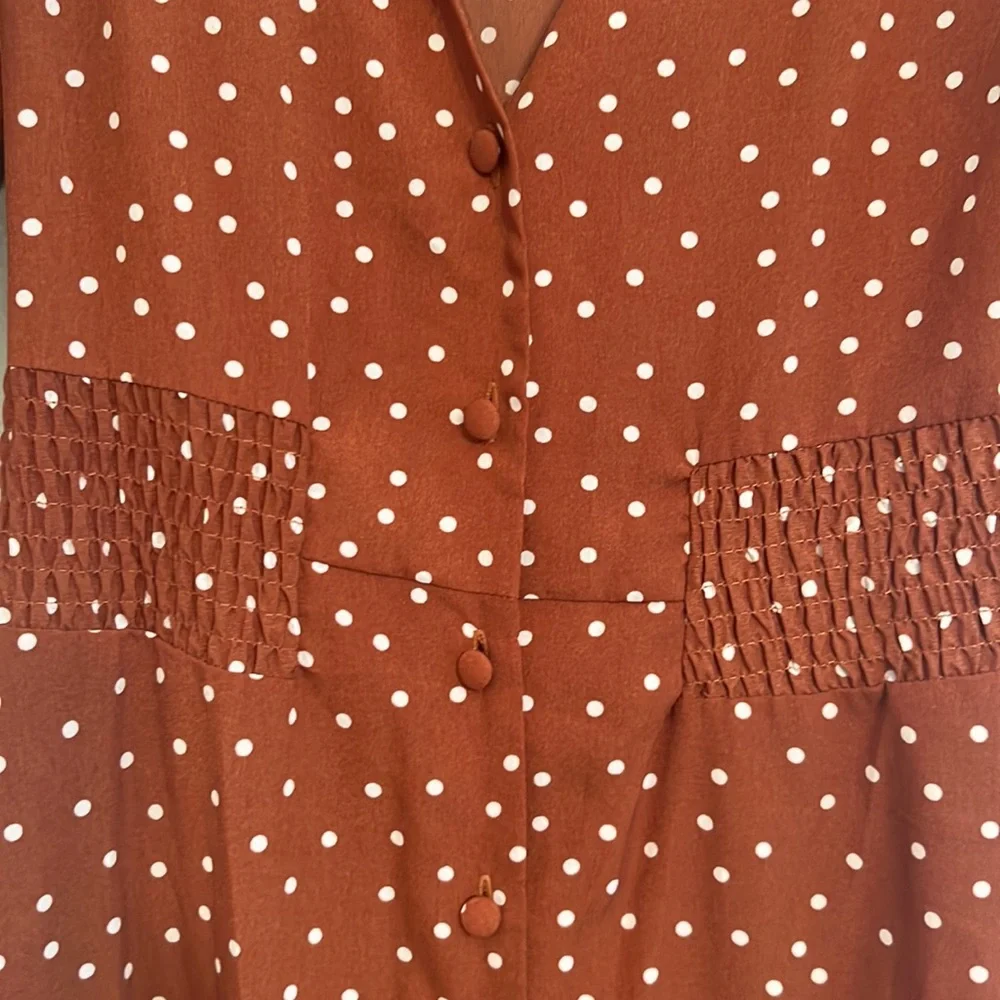 Polka dot maxi dress, NWOT - Picture 5 of 7